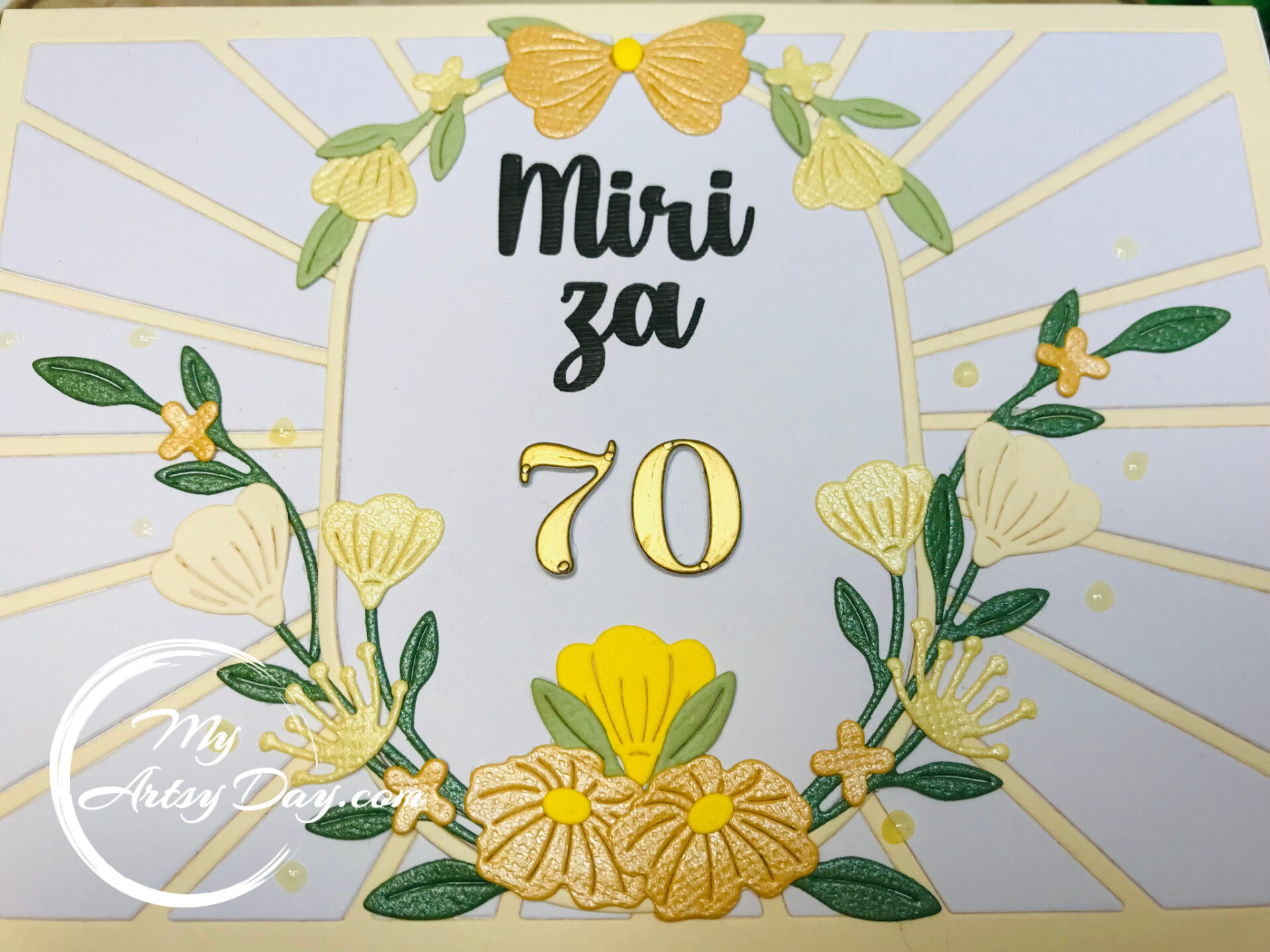 Voščilnica za 70 let - My Artsy Day
